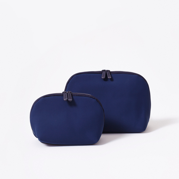 MAKEUP POUCH SET DEEP BLUE