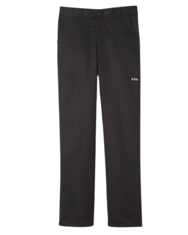 BLACK BOYS’ SLIM FIT TAPER LEG CLASSIC FLAT FRONT PANTS