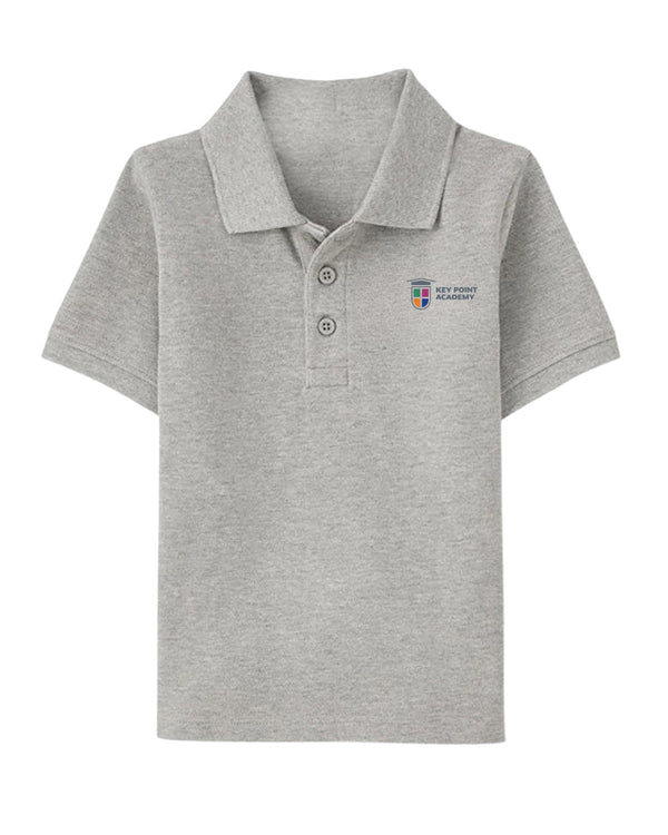 GREY SHORT SLEEVE PIQUE POLO