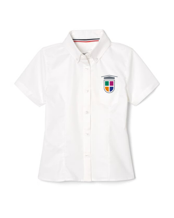 KPA WHITE SHORT SLEEVE OXFORD SHIRT FEM FIT