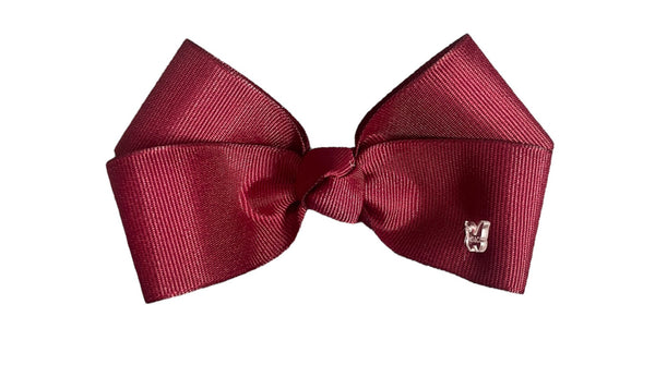 Burgundy Laura Hair Clip Bow (Medium Size)