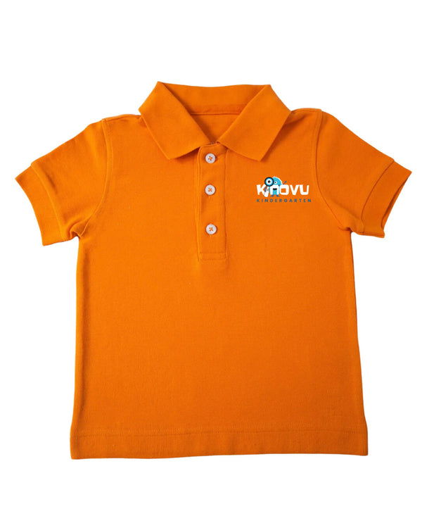 Kinovu Kindergarten Orange Short Sleeve Pique Polo